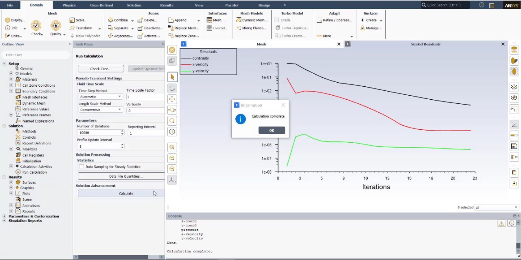 Step-By-Step Ansys Fluent Non-Dimensional Laminar Flow Simulation