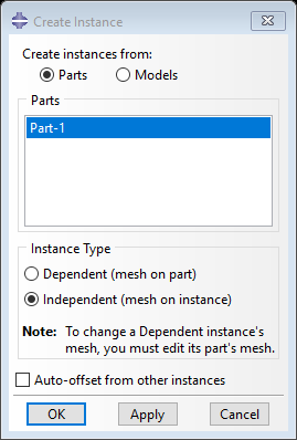 insert the part in the assembly module. XFEM Method in ABAQUS