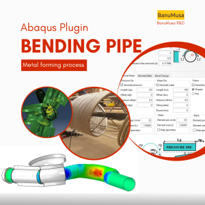 Bending Pipe plugin interface acting as an advanced pipeline modeling software in Abaqus