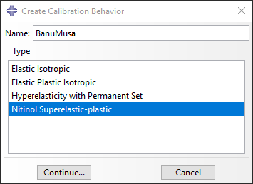 calibration - property module- Abaqus nitinol plugin installation - banumusa