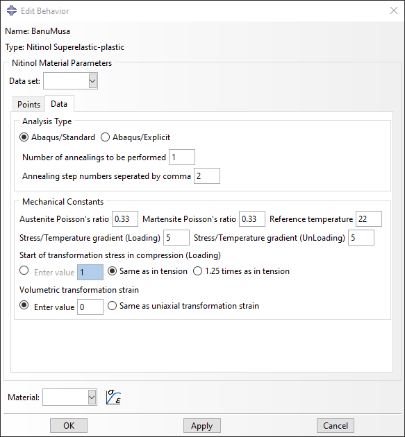 abaqus tutorial calibration -test data tab- Abaqus nitinol plugin installation - banumusa