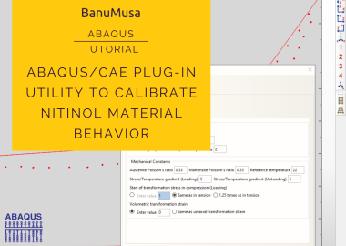 Abaqus tutorial nitinol calibration plugin utility