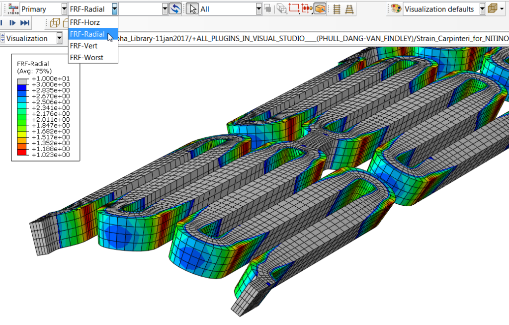 fatigue analysis with Nitinol fatigue fe-safe plugin in Abaqus